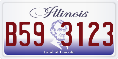 IL license plate B593123
