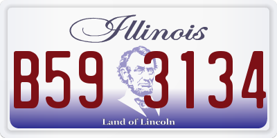 IL license plate B593134