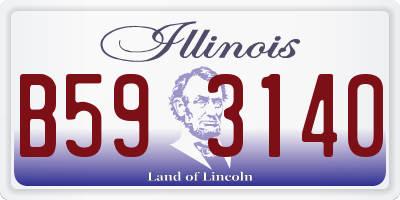IL license plate B593140