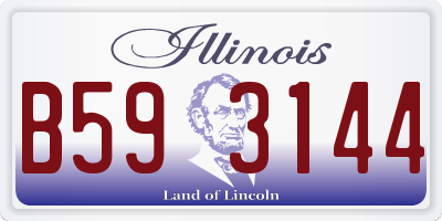 IL license plate B593144
