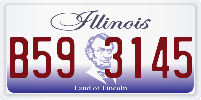 IL license plate B593145