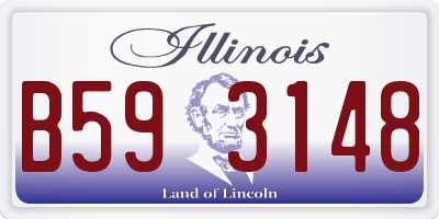 IL license plate B593148