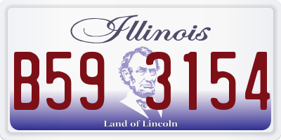 IL license plate B593154