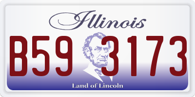 IL license plate B593173