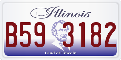 IL license plate B593182
