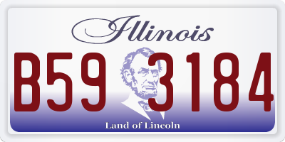 IL license plate B593184