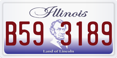 IL license plate B593189