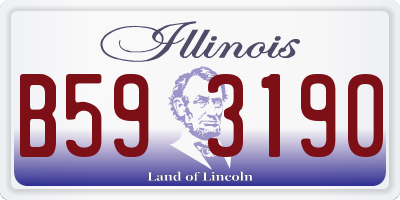 IL license plate B593190