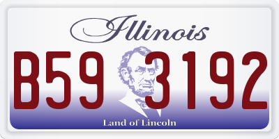 IL license plate B593192