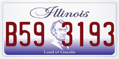 IL license plate B593193