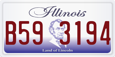IL license plate B593194
