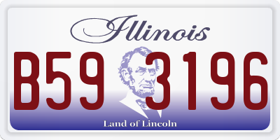 IL license plate B593196
