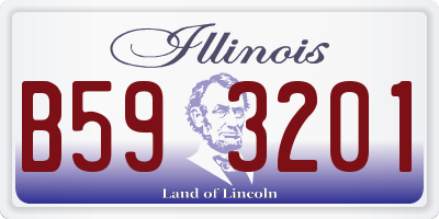 IL license plate B593201