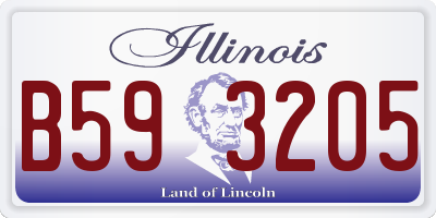 IL license plate B593205