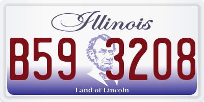IL license plate B593208
