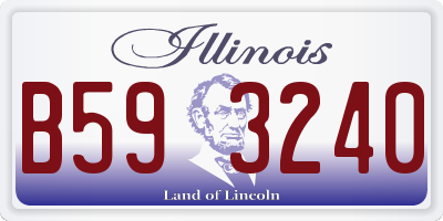 IL license plate B593240