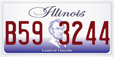 IL license plate B593244