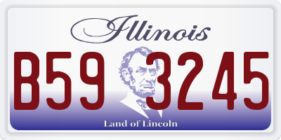 IL license plate B593245