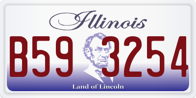IL license plate B593254