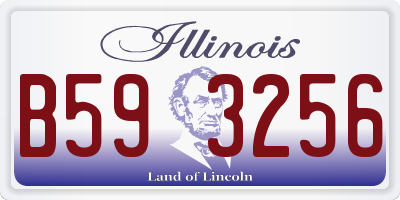 IL license plate B593256