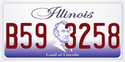 IL license plate B593258