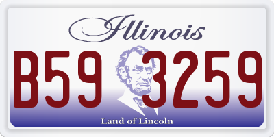 IL license plate B593259