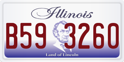 IL license plate B593260