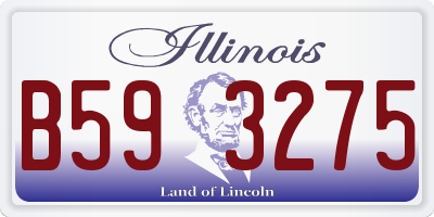 IL license plate B593275