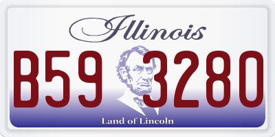 IL license plate B593280