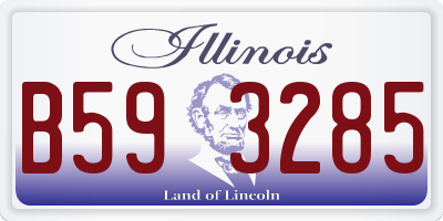 IL license plate B593285