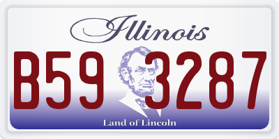 IL license plate B593287