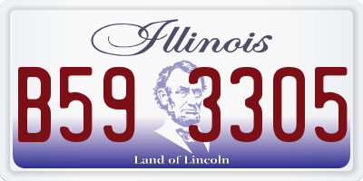 IL license plate B593305