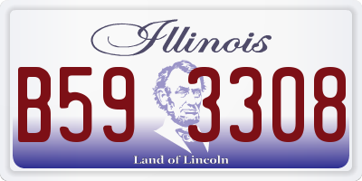 IL license plate B593308