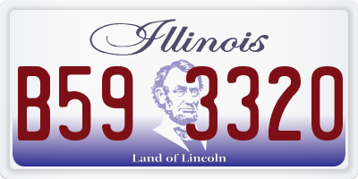IL license plate B593320