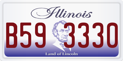 IL license plate B593330