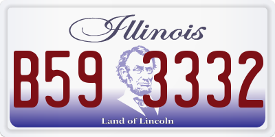 IL license plate B593332