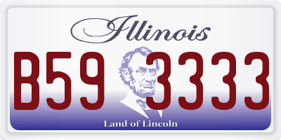 IL license plate B593333