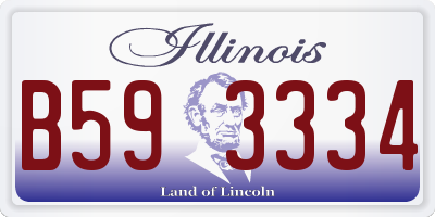 IL license plate B593334