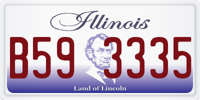 IL license plate B593335