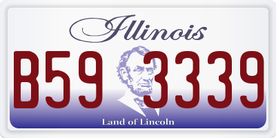 IL license plate B593339