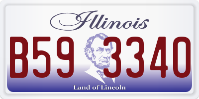 IL license plate B593340