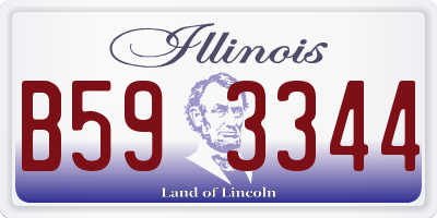 IL license plate B593344