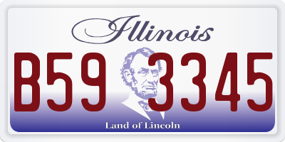 IL license plate B593345