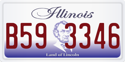 IL license plate B593346