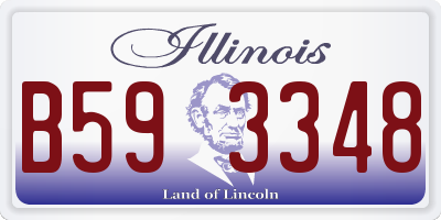 IL license plate B593348