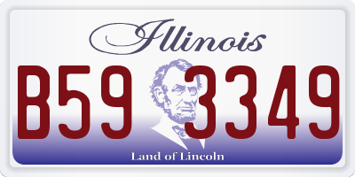 IL license plate B593349