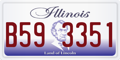 IL license plate B593351