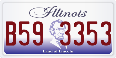 IL license plate B593353