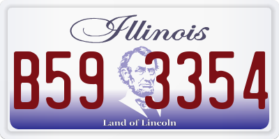 IL license plate B593354