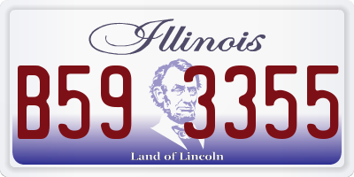 IL license plate B593355